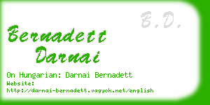 bernadett darnai business card